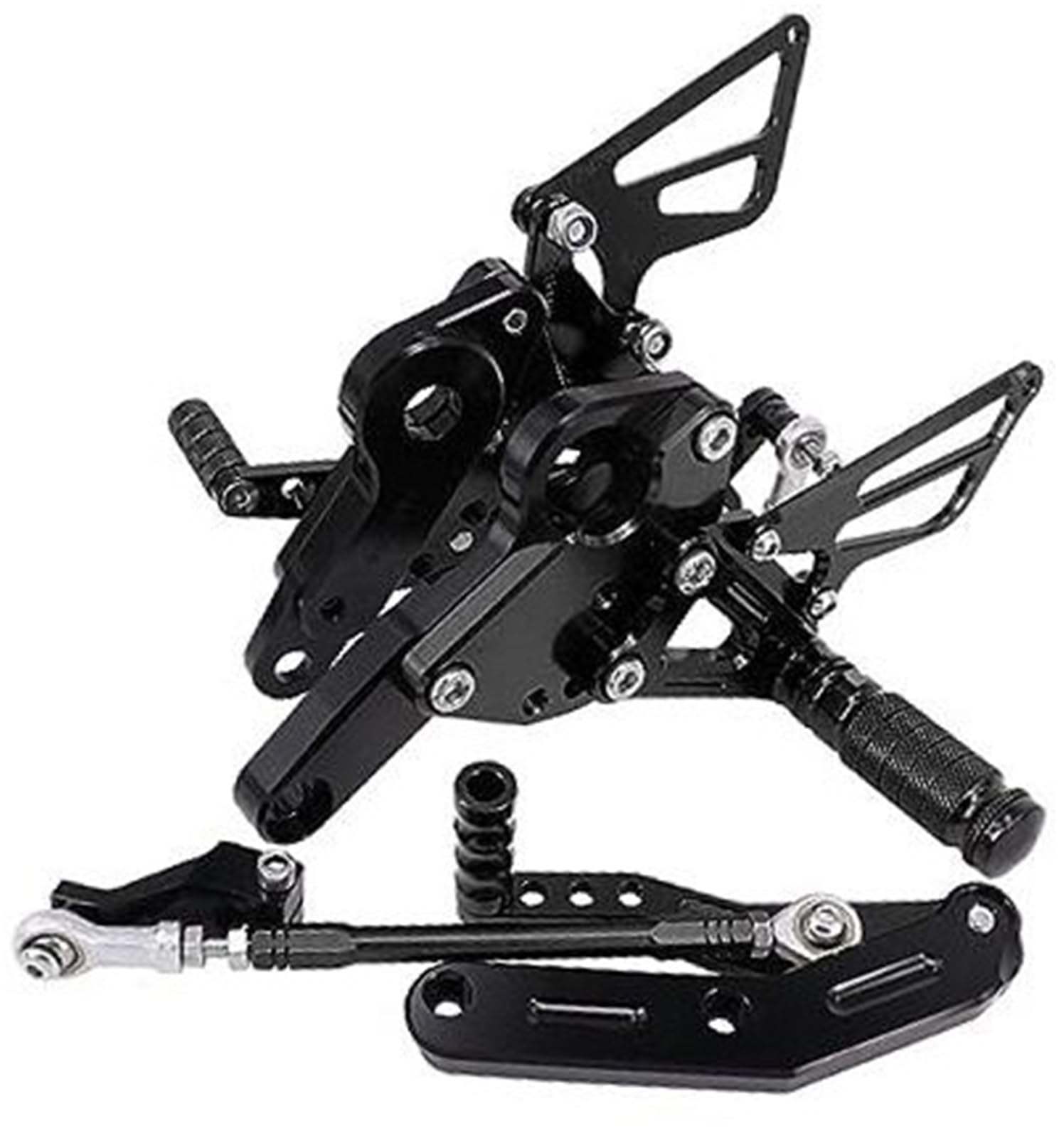 Motorrad Einstellbare Fußrasten Pedale Rest Fußrastenanlage Fußrasten, for MT-09, for Tracer FJ-09 FJ09 Klappbare Motorrad-Fußstützen(Black) von BWZJS