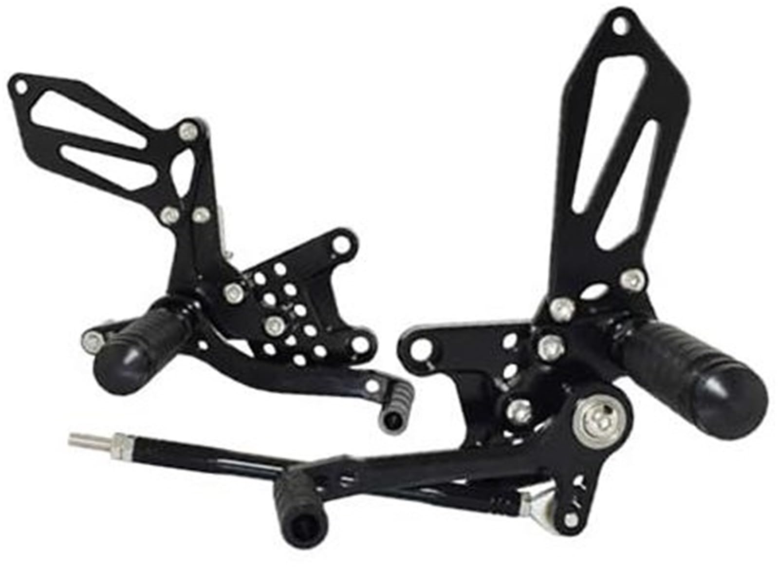 Motorrad verstellbare Fußrastenanlage, Fußrasten, for SV650/SV650S 1999–2015, SV1000/SV1000S 2003 2004 2005 2006 2007 Klappbare Motorrad-Fußstützen(Black) von BWZJS