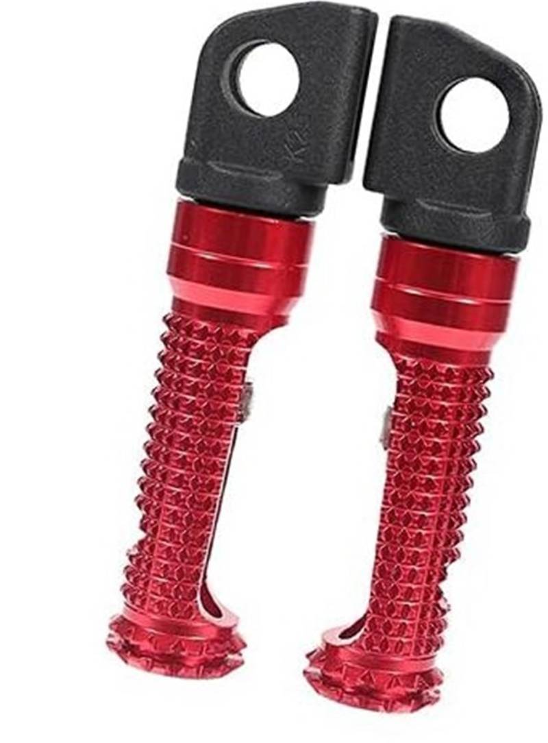 Motorradfahrer Fußstützenpedale Vorderfußrasten Fußstützenadapter, for -10R 2008-2015 -6R 2009-2018 Klappbare Motorrad-Fußstützen(Red) von BWZJS