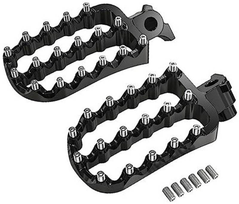 Motorradzubehör Fußstütze Fußrasten Fußstützen Pedal, for Tenere 700, for Rally Edition 2020 2021 2022 2023 Klappbare Motorrad-Fußstützen(Black) von BWZJS