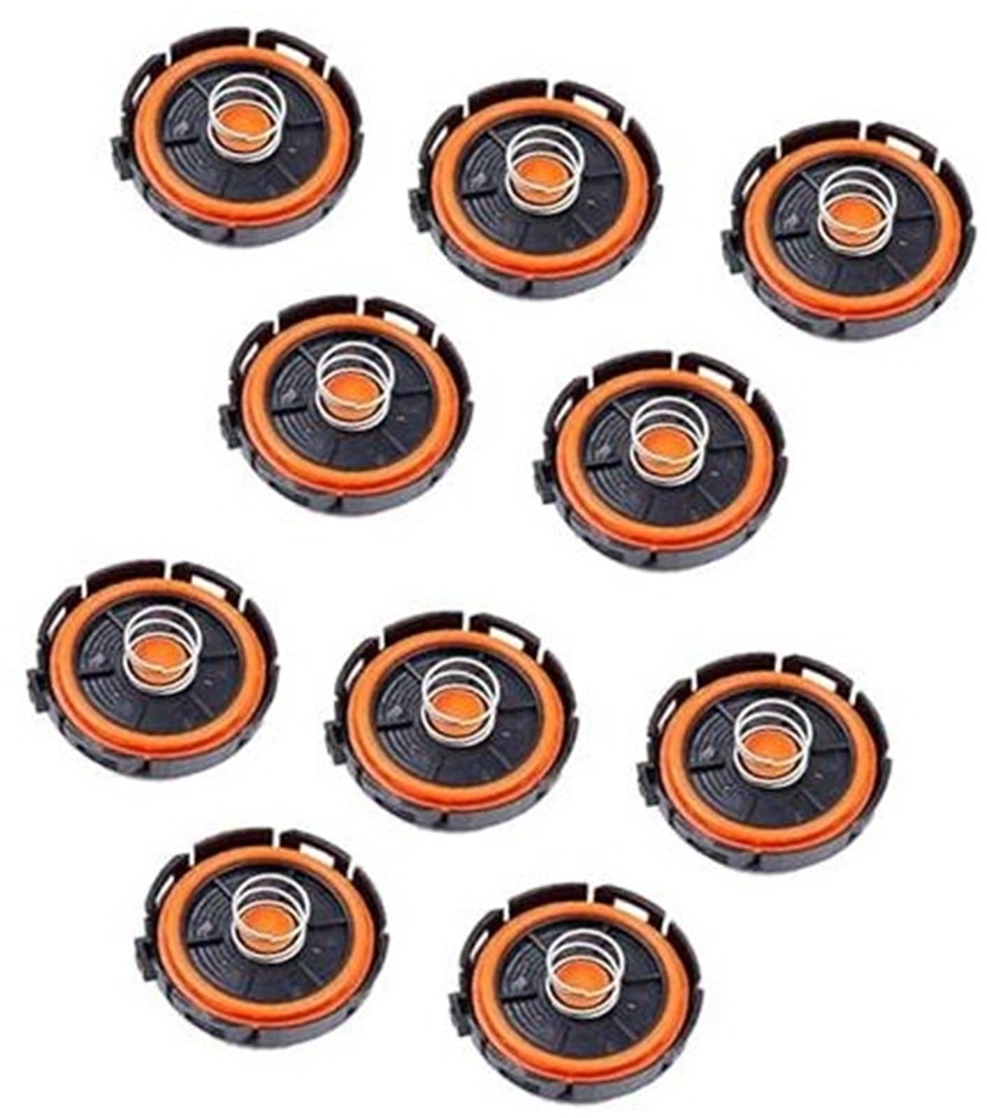 Motorventilabdeckung, for, E81 E82 E84 E85 E87 E88 E90 E91, 3/10 Stück Motorzylinderkopfventilabdeckung 11127555212 PCV -Ventilabdeckung(Black 10 Pcs) von BWZJS