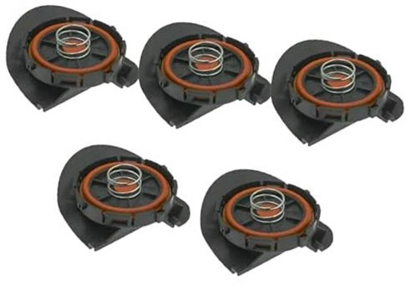 Motorventildeckel, for Peugeot, 207/307/308/2008, 5/10 Stück PCV-Ventildeckel 11127646554 PCV -Ventilabdeckung(Black 5 Pcs) von BWZJS