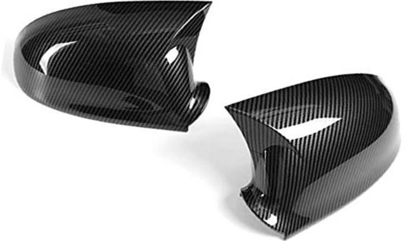 Rückspiegel-Abdeckkappenverkleidung, for VW, for Golf, 5 MK5 GTI R32 2003–2009, hintere Außenspiegelkappen links + rechts, Autoseite Außenspiegelgehäuse(BLACK Carbon Fiber Look) von BWZJS