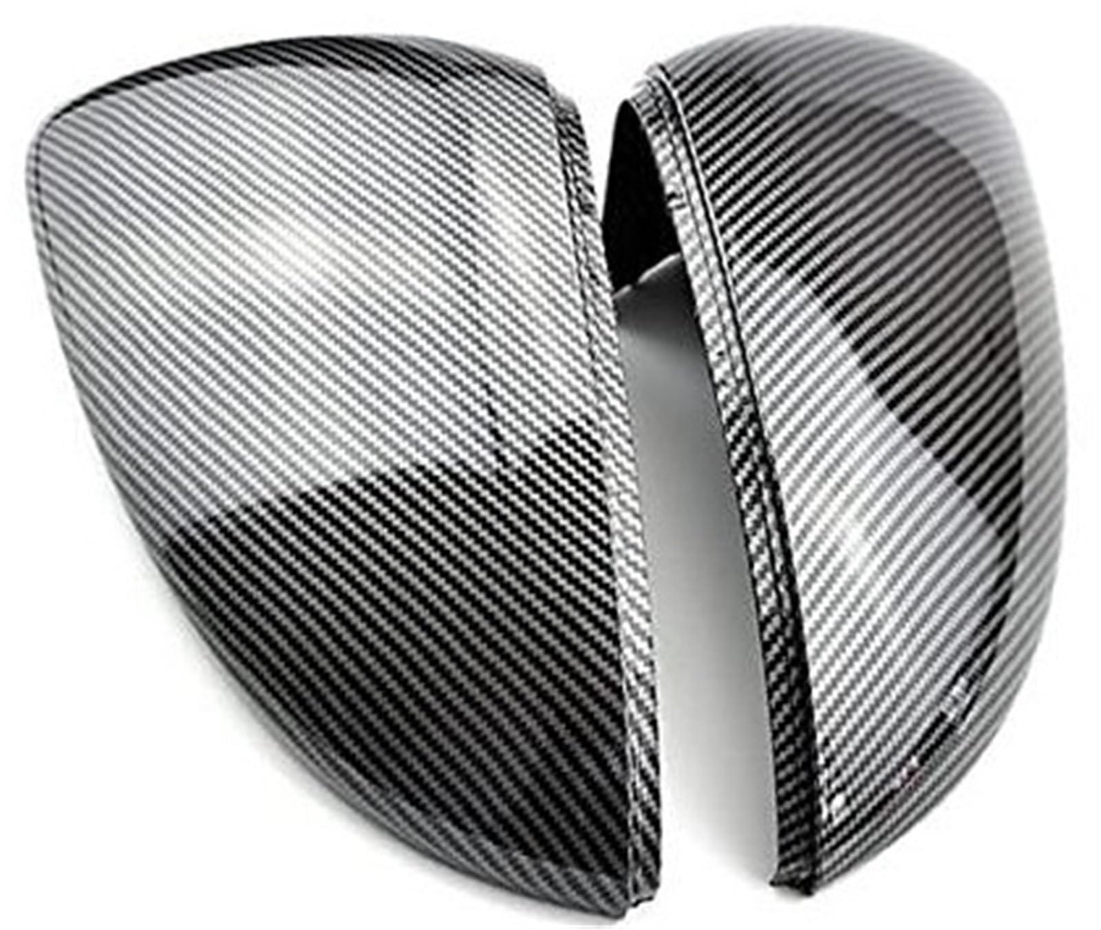 Rückspiegelabdeckung, Seitenflügel, Rückspiegelgehäuse, glänzend schwarz, for VW, for Golf, 7 MK7 MK7.5 GTI R GTE GTD 2013–2018 Außenspiegelgehäuse(BLACK Carbon Look black) von BWZJS