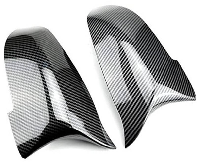 Rückspiegelabdeckung Flügelseite Rückspiegelkappe, for, 5er F10 F11 F18 LCI 2014-2017 Auto-Tuning-Zubehör Außenspiegelgehäuse(BLACK Carbon fiber pattern) von BWZJS