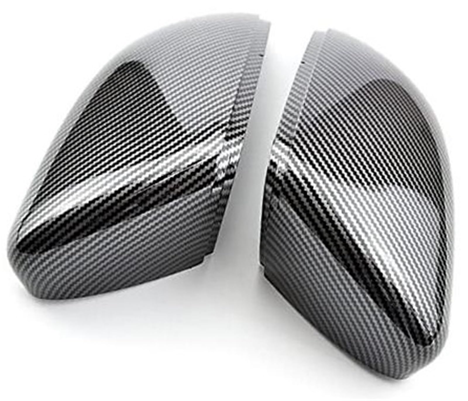 Seitenrückspiegelkappen-Abdeckung, for Volkswagen, for VW, for Golf, 6 GTI MK6 2009–2013, Türflügelspiegel-Abdeckung, Verkleidungshalter Außenspiegelgehäuse(BLACK Carbon Look black) von BWZJS