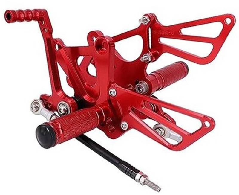 , for CBR250R CBR300R CB300F 2011-2017 Motorcycle Adjustable Foot Pegs Pedals Rest Rearset Footpegs Klappbare Motorrad-Fußstützen(Red) von BWZJS