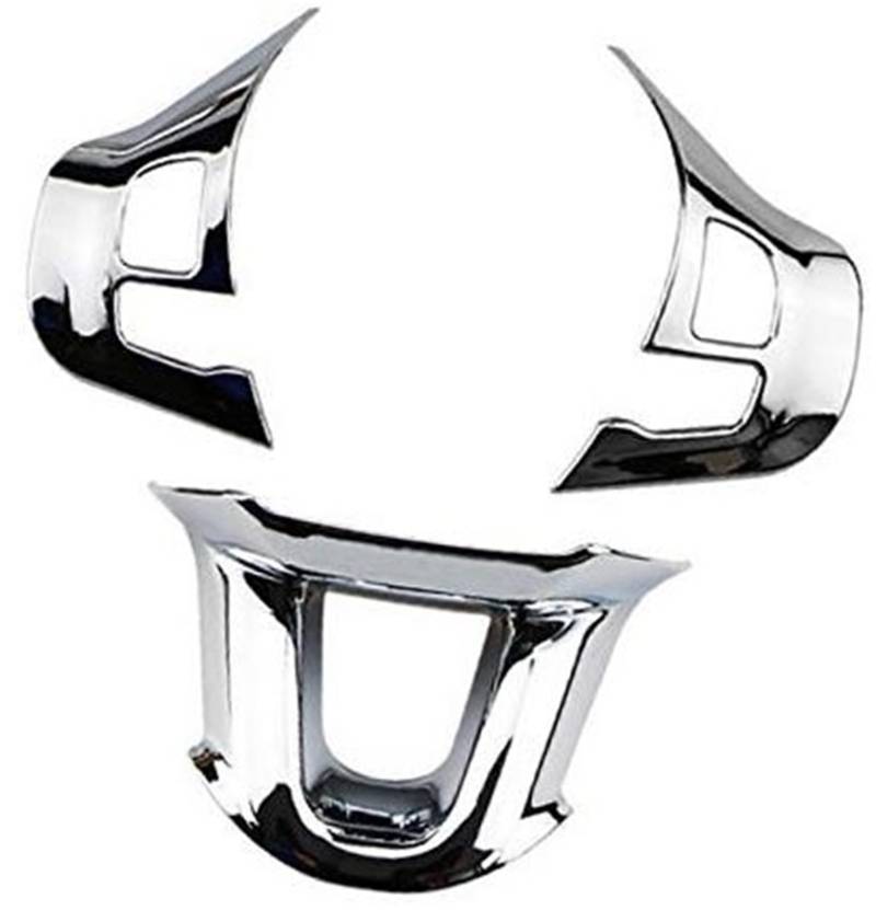 , for Peugeot, 2008 2014 2015 2016 2017 2018 2019, ABS-Autolenkräder Dekorationsabdeckung Verkleidungszubehör Lenkradaufkleber(Glossy Chrome) von BWZJS