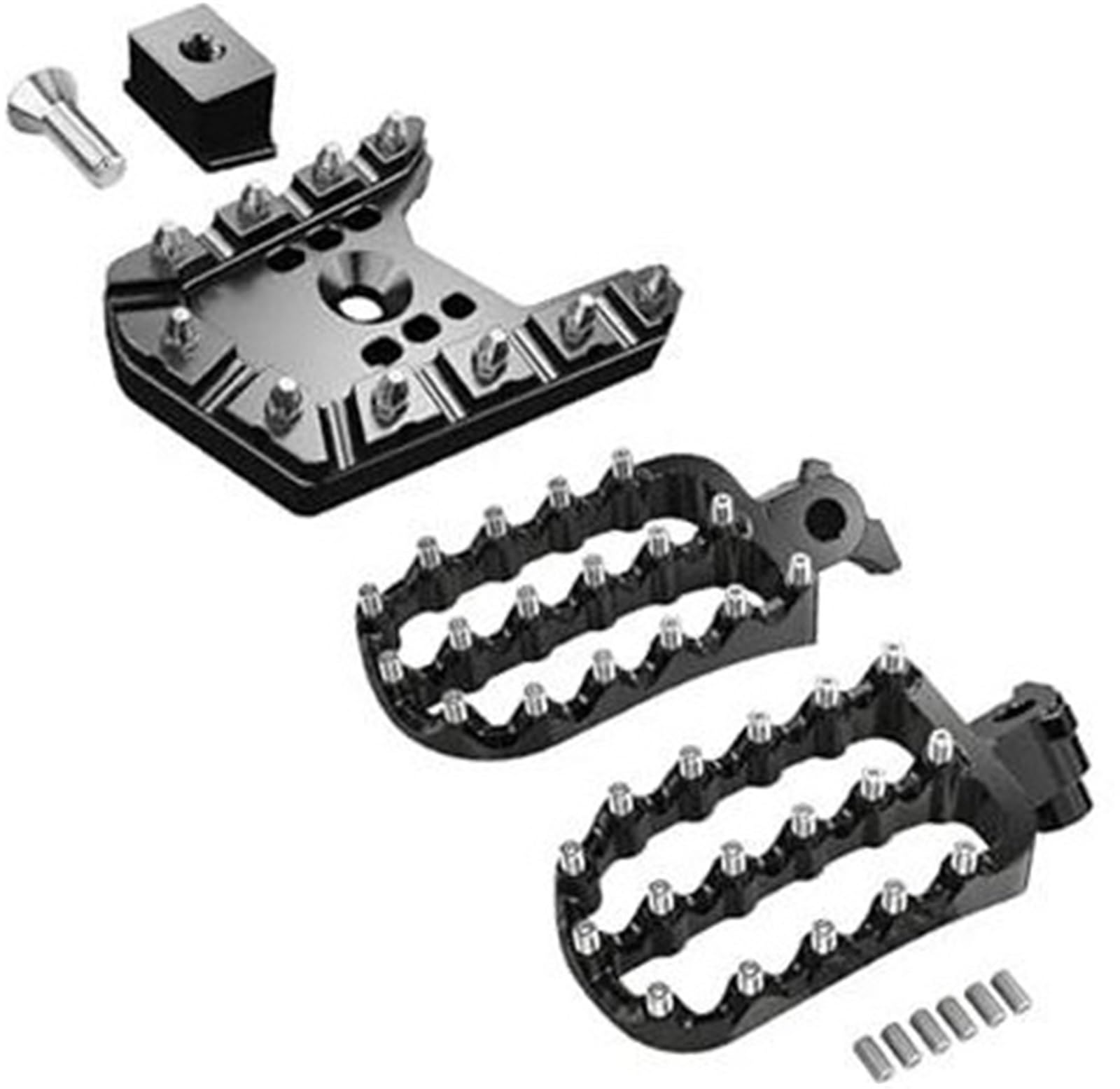 , for Tenere700 /XTZ 700 2019-2023 Motorradzubehör Fußstütze Fußraste Fußstützen Pedal Klappbare Motorrad-Fußstützen(Set Black) von BWZJS