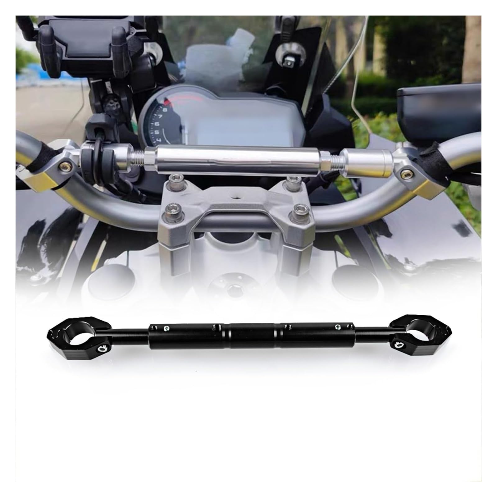 Motorrad Navigationshalterung Für B&MW F850GS Für Adventure F850 GS F750GS 2017-2023 Motorrad Einstellbare Querstange Lenker Balance Bar Navigationshalterung Navigationshalterung(A Black) von BXBDEKQGL