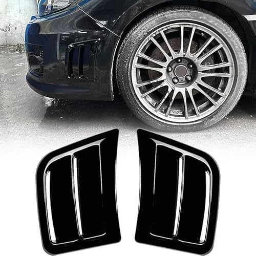 for Subaru Impreza WRX STI 2008-2014 Auto Vorderen Stoßfänger Seite Air Vent Abdeckung mudapron Ansaugrahmen Trim Auto außen Zubehör(Black) von BXHSFA