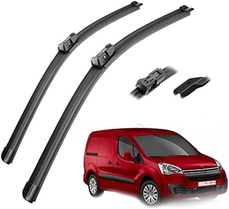 2 Teile/satz Auto Frontscheibe Scheibenwischerblätter 26"+16" Wischer, Für Citroen, Für Berlingo B9 2008 2009 2010 2011 2012 2013 2014 2015 2016 2017 2018 (Größe: 1) von BXINAN