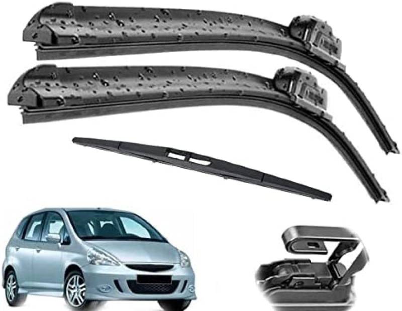 , Für Honda, Für Jazz MK1 2002 2003 2004 2005 2006 2007 2008 Autofenster Vorne Hinten Windschutzscheibe Scheibenwischerblätter Set Kit Scheibenwischer von BXINAN