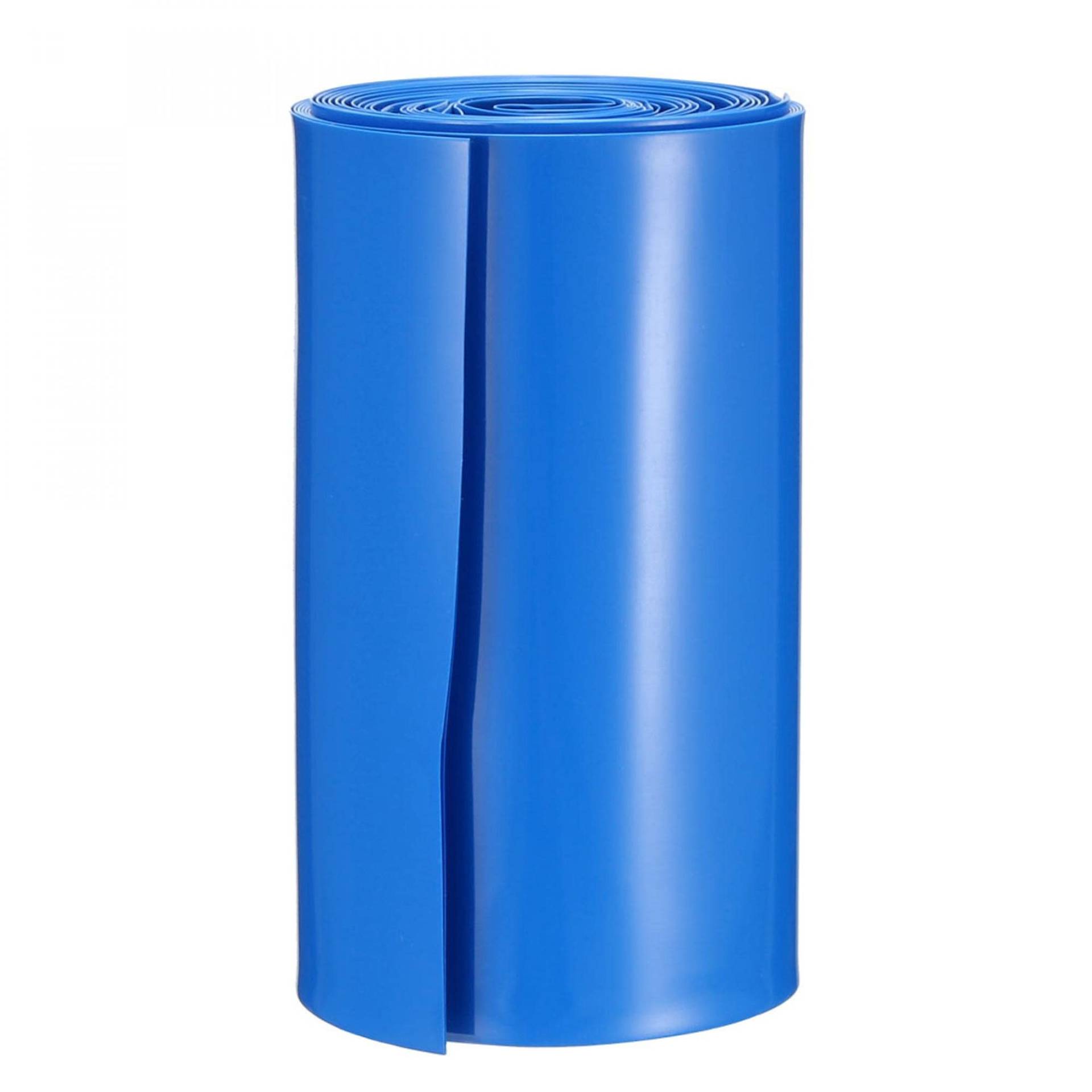 PVC Batterie Schrumpfschlauch 106mm flache Breite für 18650 5 Meter Blau [Blau 106mm] von BXVXWKJXKR