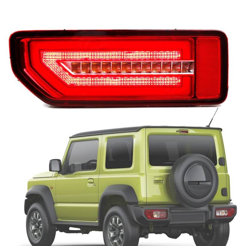 BYBEST Rücklicht Heckleuchte Rückleuchte für Suzuki Jimny 2019 2020, L1D Auto Heckklappe Rückleuchten Linke Rechte Rücklichter,Red- Left von BYBEST