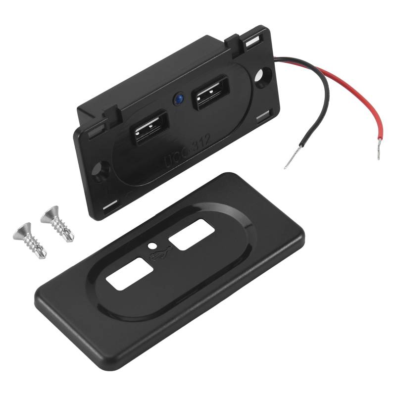 BYCUFF Fahrzeug DC5V / 3.1A Dual USB Ports Ladebuchse Modifikation ZubehöR für Auto Camping Boot Wohnmobil Wohnwagen von BYCUFF