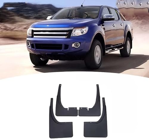 4 Stück ohne Bohren Schmutzfänger vorne und hinten Für Ford Ranger 2011-2019, Spritzschutz vorne und hinten Karosserie-Rad-Zubehör von BYERZ