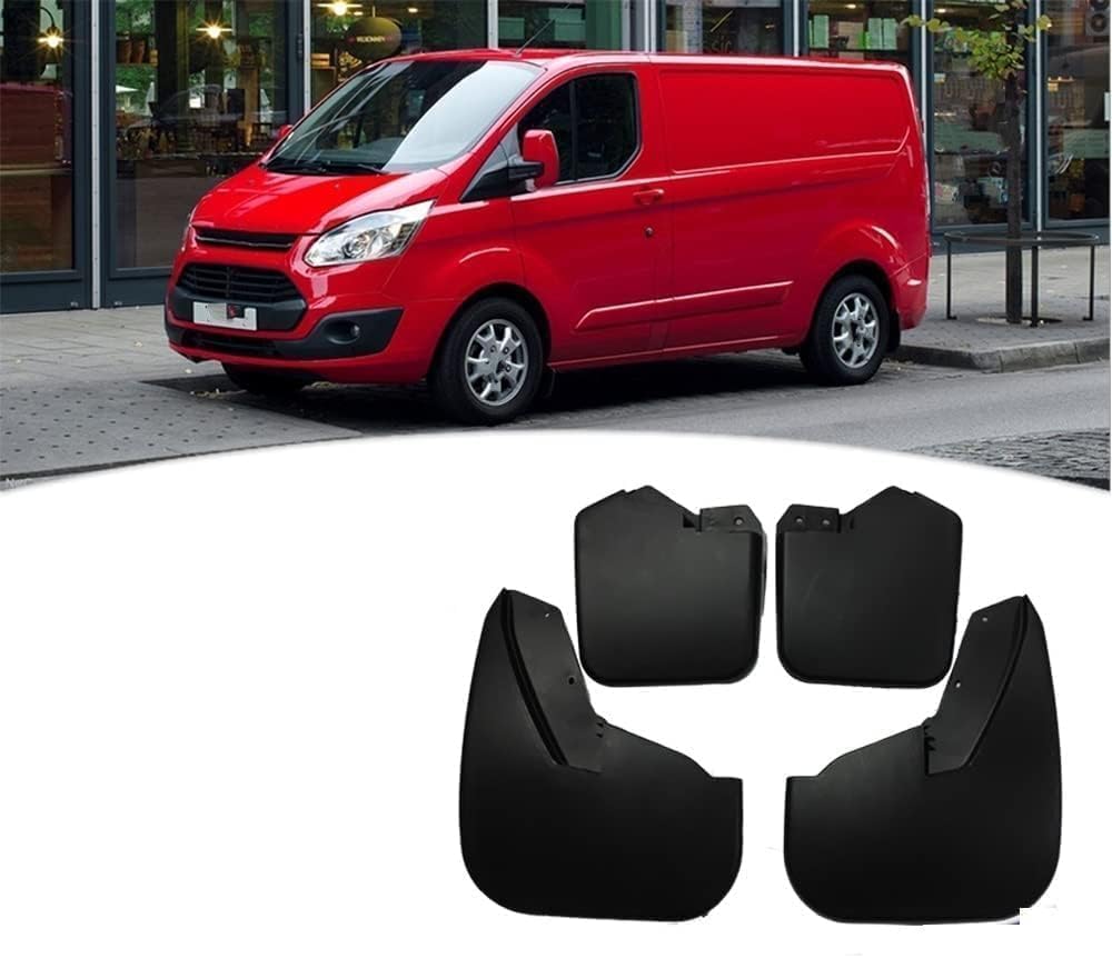 4 Stück ohne Bohren Schmutzfänger vorne und hinten Für Ford Transit Tourneo Custom, Spritzschutz vorne und hinten Karosserie-Rad-Zubehör von BYERZ