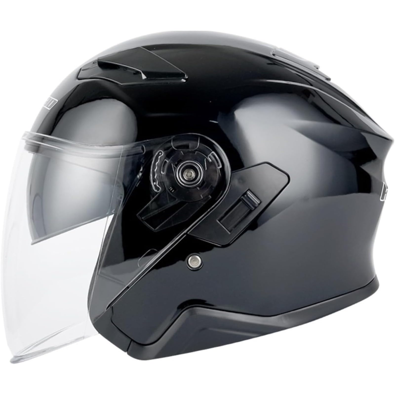 3/4 Motorradhelm Halbhelme, DOT/ECE-Zertifiziert Mit Visier Retro-Jethelm Rollerhelm Für Männer Frauen Halbschalenhelm Offener Rollerhelm Sturzhelm B,L=59~60CM von BYFHHHH