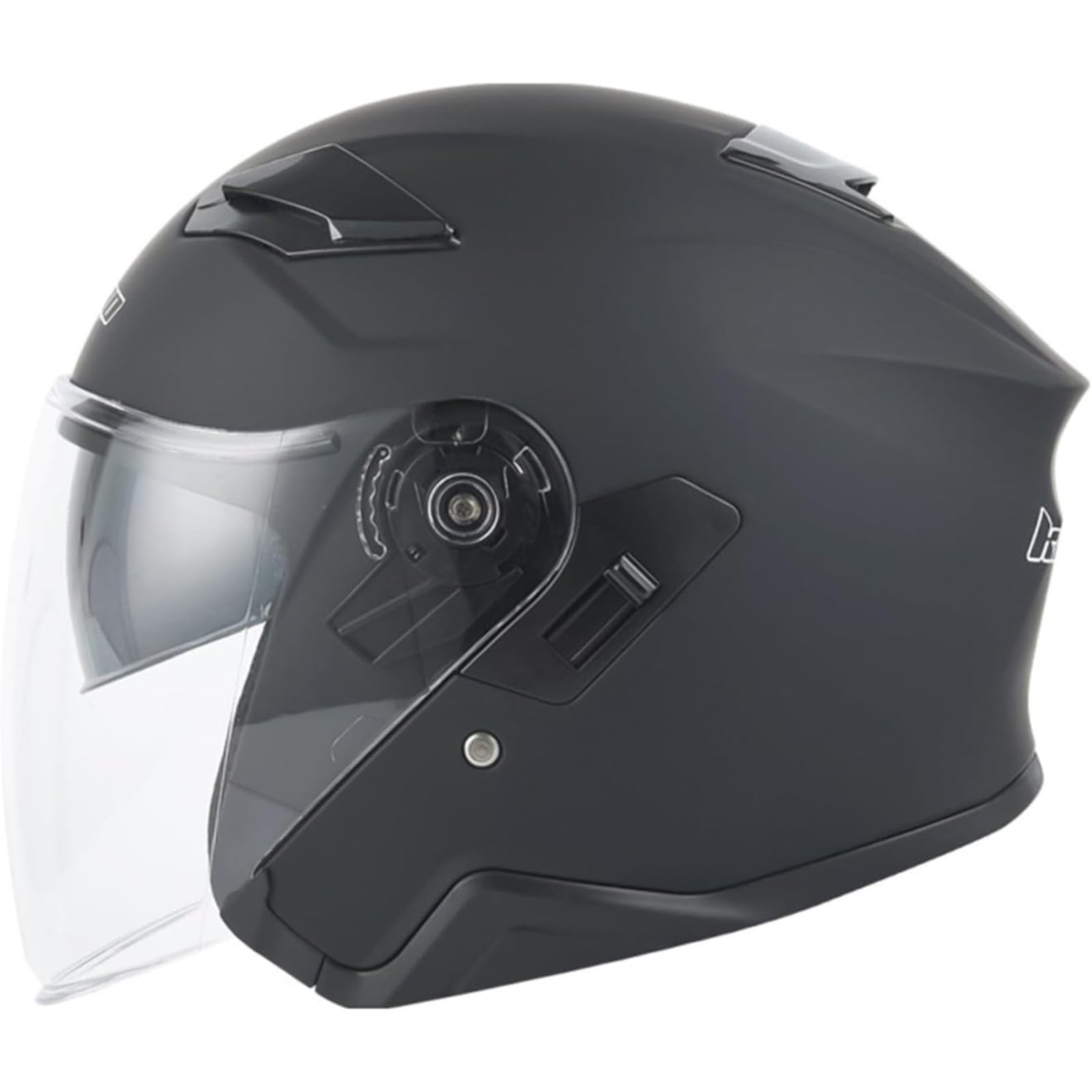 3/4 Motorradhelm Halbhelme, DOT/ECE-Zertifiziert Mit Visier Retro-Jethelm Rollerhelm Für Männer Frauen Halbschalenhelm Offener Rollerhelm Sturzhelm C,XL=61~62CM von BYFHHHH