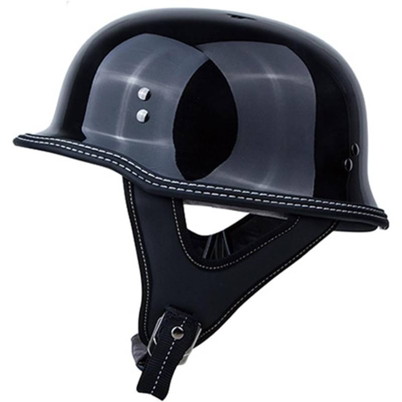 BYFHHHH Brain-Cap · Vintage Motorrad Halbhelme,ECE-Zertifizierter Motorradhelm Für Erwachsene Halbschale Jethelm Rollerhelm Mopedhelm Retro Motorrad Halbhelm C,L=59~60CM von BYFHHHH