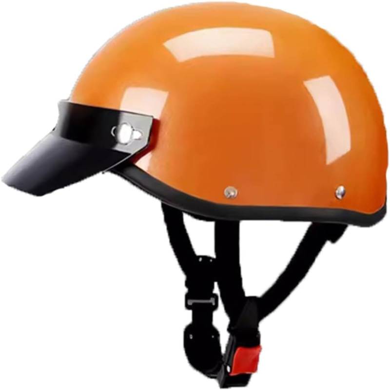 BYFHHHH Halbhelm Motorrad Mit Schutzbrille, Halbschalenhelm Baseballmütze Helm Motorradhelm Cruiser Chopper Rollerhelm Für Bike Cruiser Chopper Moped Scooter C von BYFHHHH