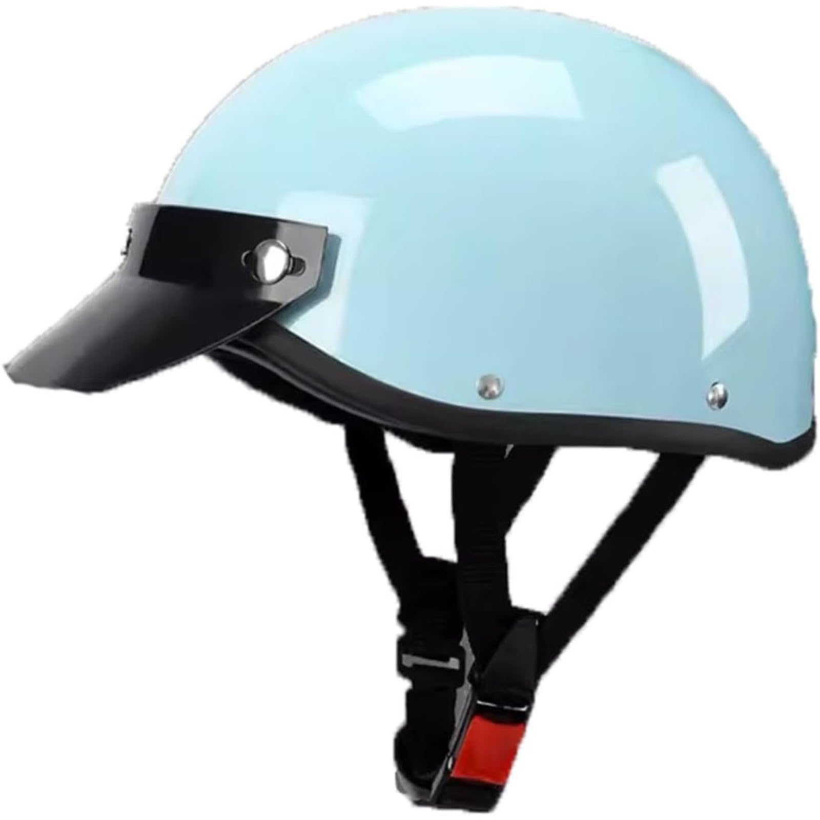 BYFHHHH Halbhelm Motorrad Mit Schutzbrille, Halbschalenhelm Baseballmütze Helm Motorradhelm Cruiser Chopper Rollerhelm Für Bike Cruiser Chopper Moped Scooter E von BYFHHHH