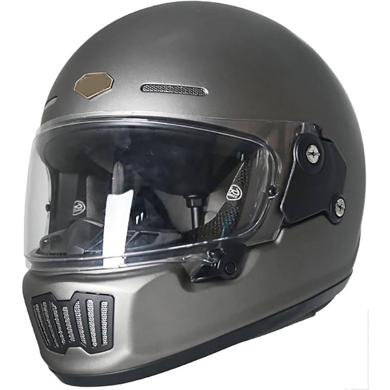 BYFHHHH Integralhelm Für Motorradfahrer Mit Sonnenblende, Roller-Mopedhelm, Modularer Helm Mit DOT/ECE-Zertifizierung, Integralhelm Für Erwachsene, Männer Und Frauen A,XL=61~62CM von BYFHHHH