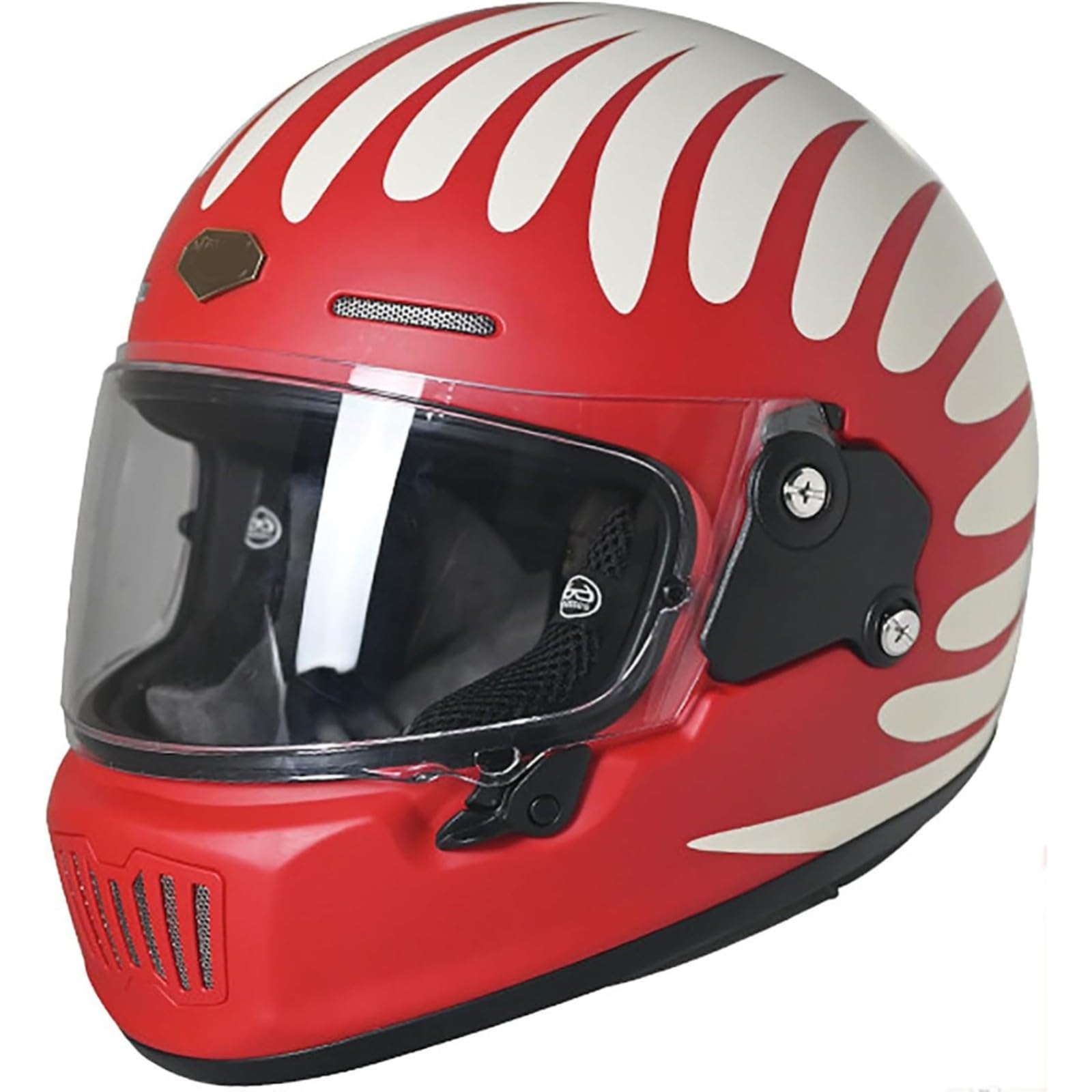 BYFHHHH Integralhelm Für Motorradfahrer Mit Sonnenblende, Roller-Mopedhelm, Modularer Helm Mit DOT/ECE-Zertifizierung, Integralhelm Für Erwachsene, Männer Und Frauen B,L=59~60CM von BYFHHHH