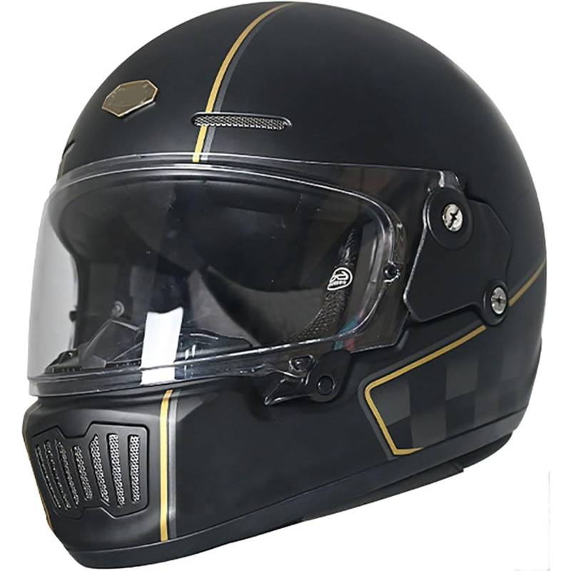 BYFHHHH Integralhelm Für Motorradfahrer Mit Sonnenblende, Roller-Mopedhelm, Modularer Helm Mit DOT/ECE-Zertifizierung, Integralhelm Für Erwachsene, Männer Und Frauen C,L=59~60CM von BYFHHHH