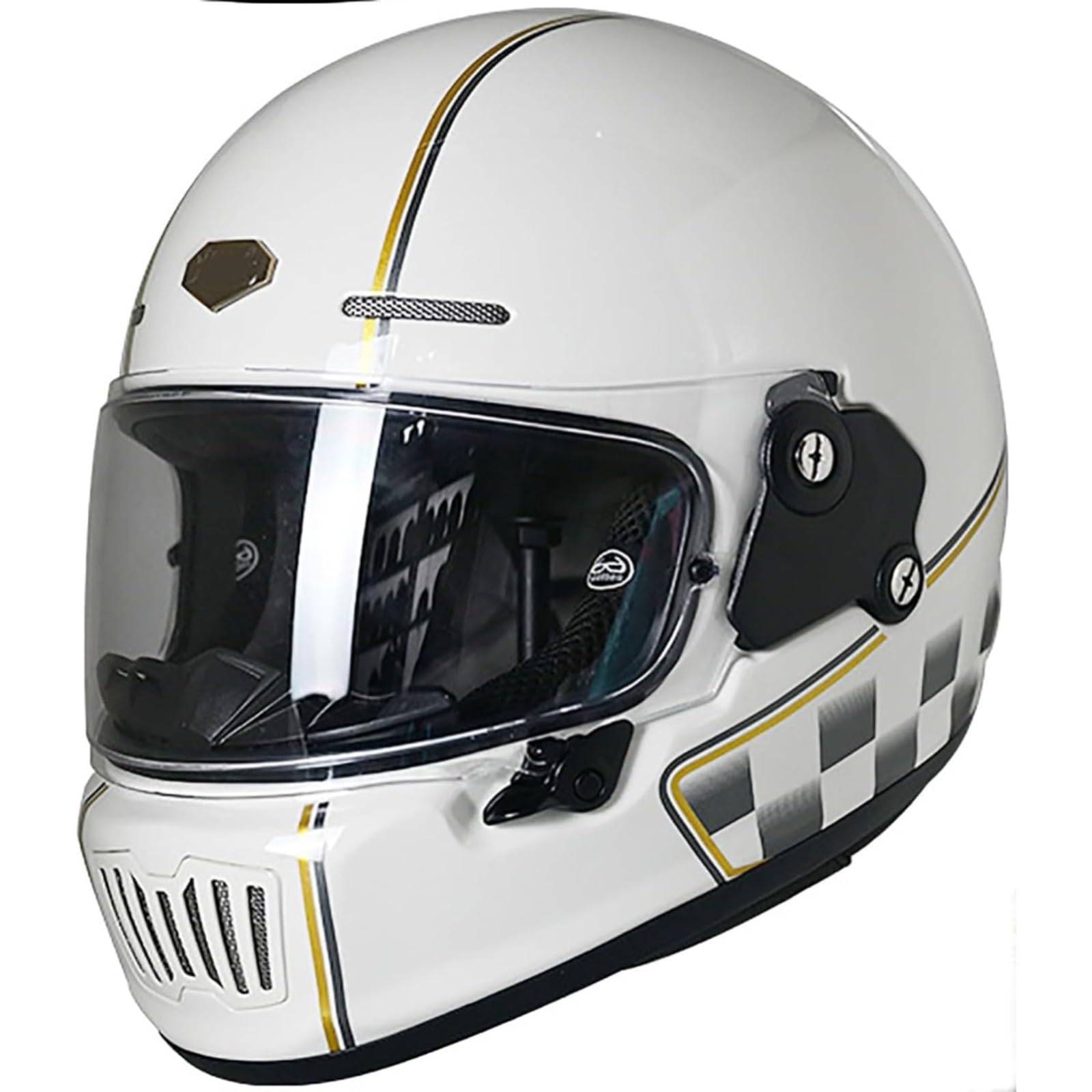 BYFHHHH Integralhelm Für Motorradfahrer Mit Sonnenblende, Roller-Mopedhelm, Modularer Helm Mit DOT/ECE-Zertifizierung, Integralhelm Für Erwachsene, Männer Und Frauen G,L=59~60CM von BYFHHHH