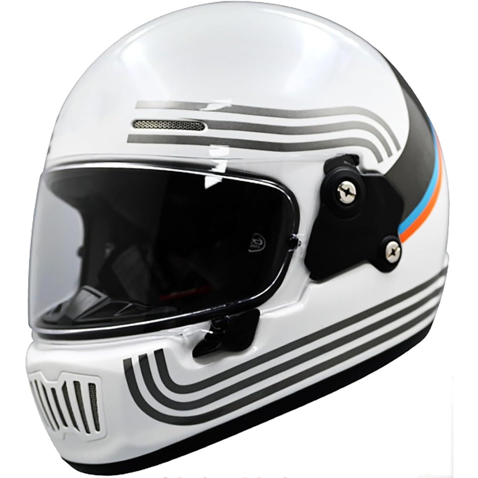 BYFHHHH Integralhelm Für Motorradfahrer Mit Sonnenblende, Roller-Mopedhelm, Modularer Helm Mit DOT/ECE-Zertifizierung, Integralhelm Für Erwachsene, Männer Und Frauen K,L=59~60CM von BYFHHHH