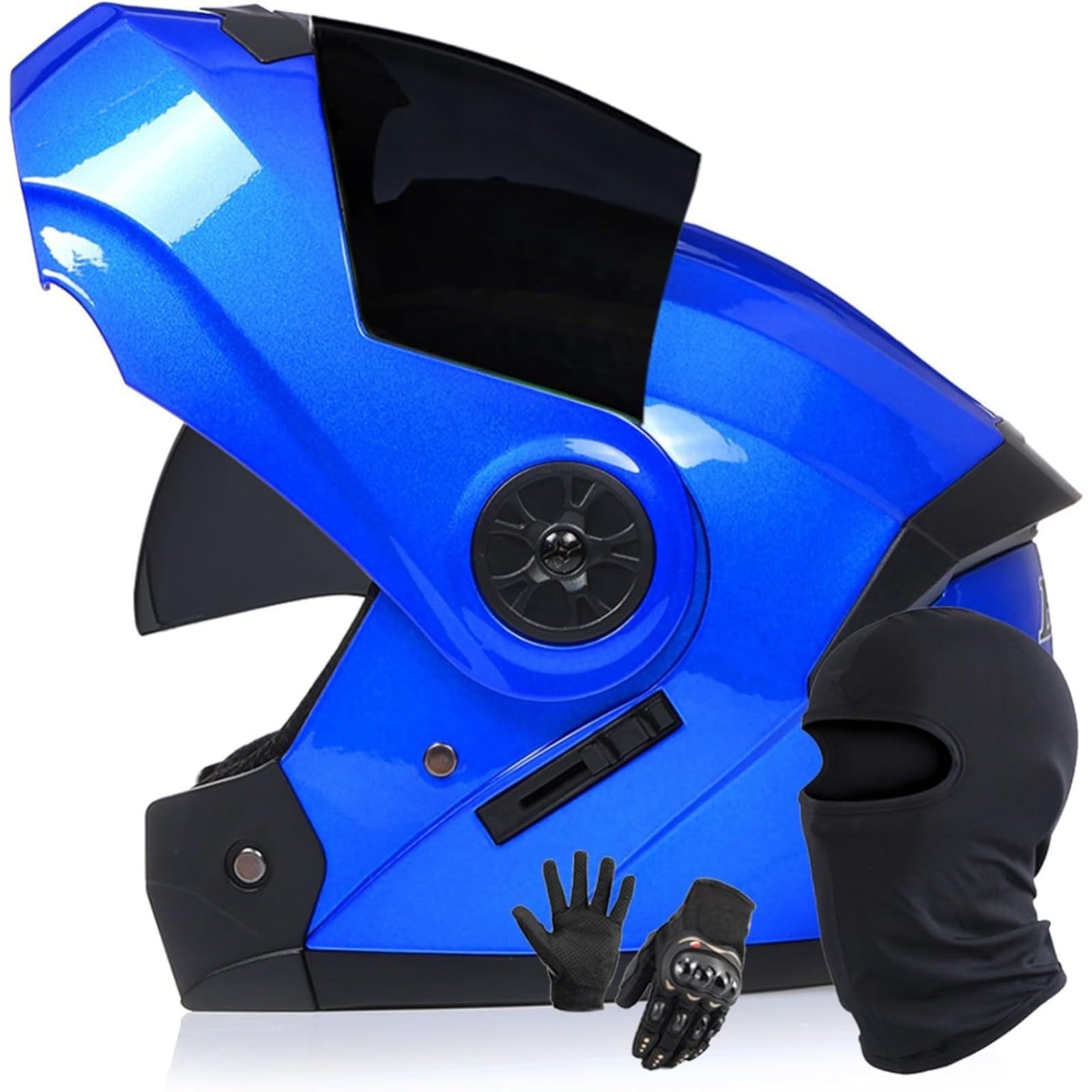 BYFHHHH Klapphelm Motorrad Modularhelm, DOT/ECE-Zertifizierter Integrierter Motorradhelm, Integralhelm Mit Doppelvisier, Rennrollerhelm Für Erwachsene Frauen Männer E,M=57~58CM von BYFHHHH