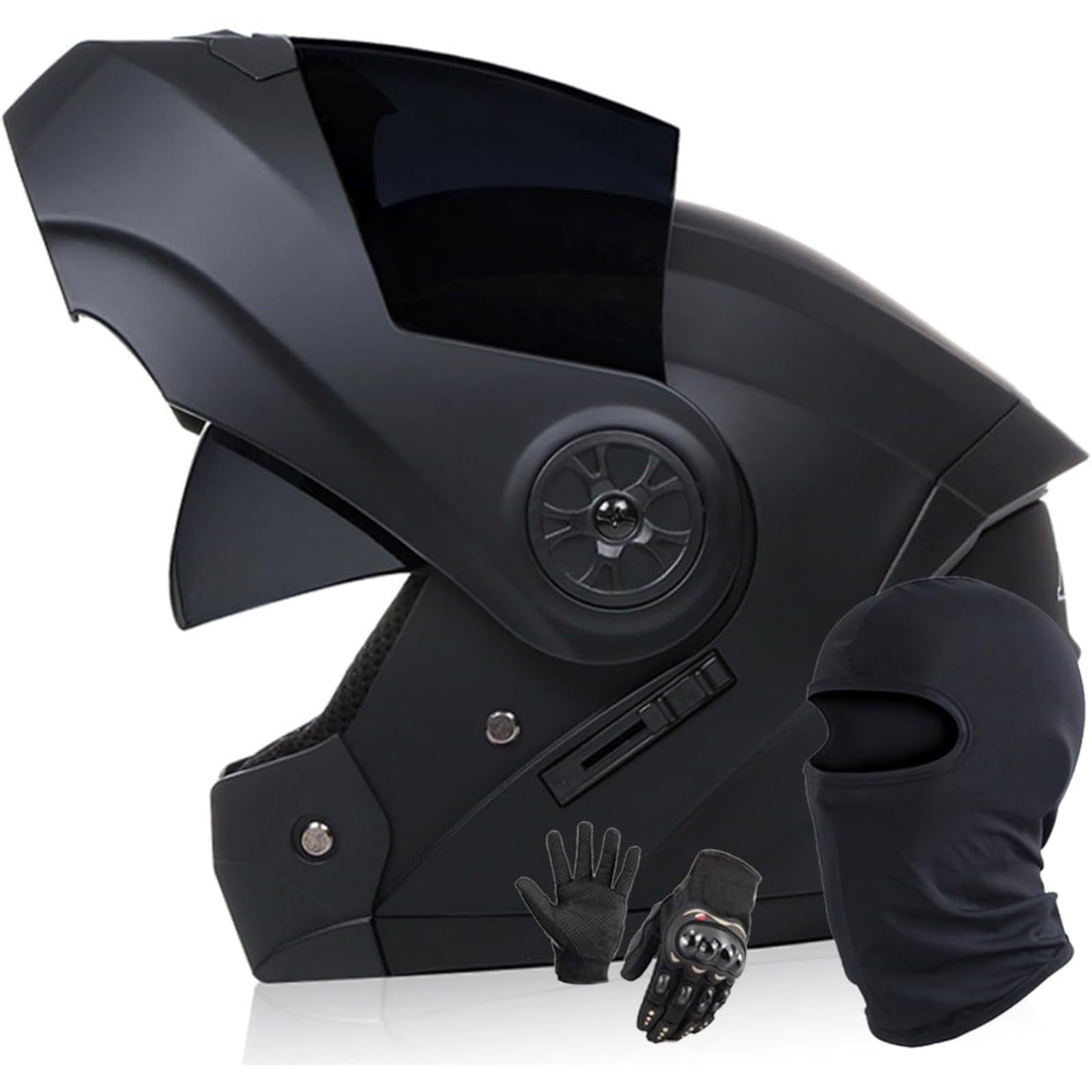 BYFHHHH Klapphelm Motorrad Modularhelm, DOT/ECE-Zertifizierter Integrierter Motorradhelm, Integralhelm Mit Doppelvisier, Rennrollerhelm Für Erwachsene Frauen Männer G,L=59~60CM von BYFHHHH