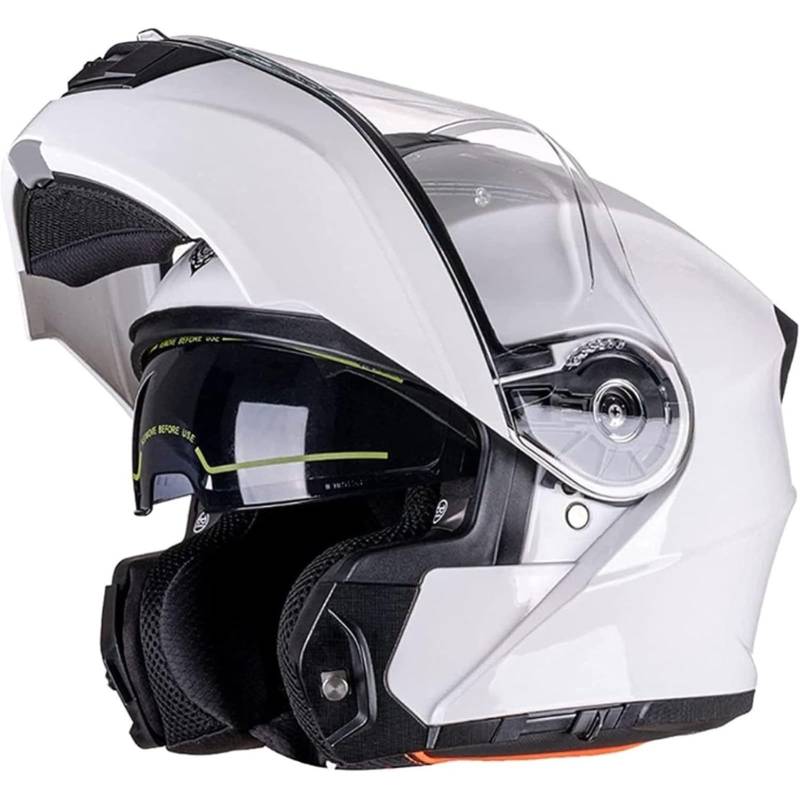 BYFHHHH Modularer Integralhelm, DOT/ECE-Zertifizierter Motorrad-Integral-Klapphelm Für Männer Und Frauen, Mit Doppelvisier, Motocross-Crash-Mopedhelm G,2XL=63~64CM von BYFHHHH