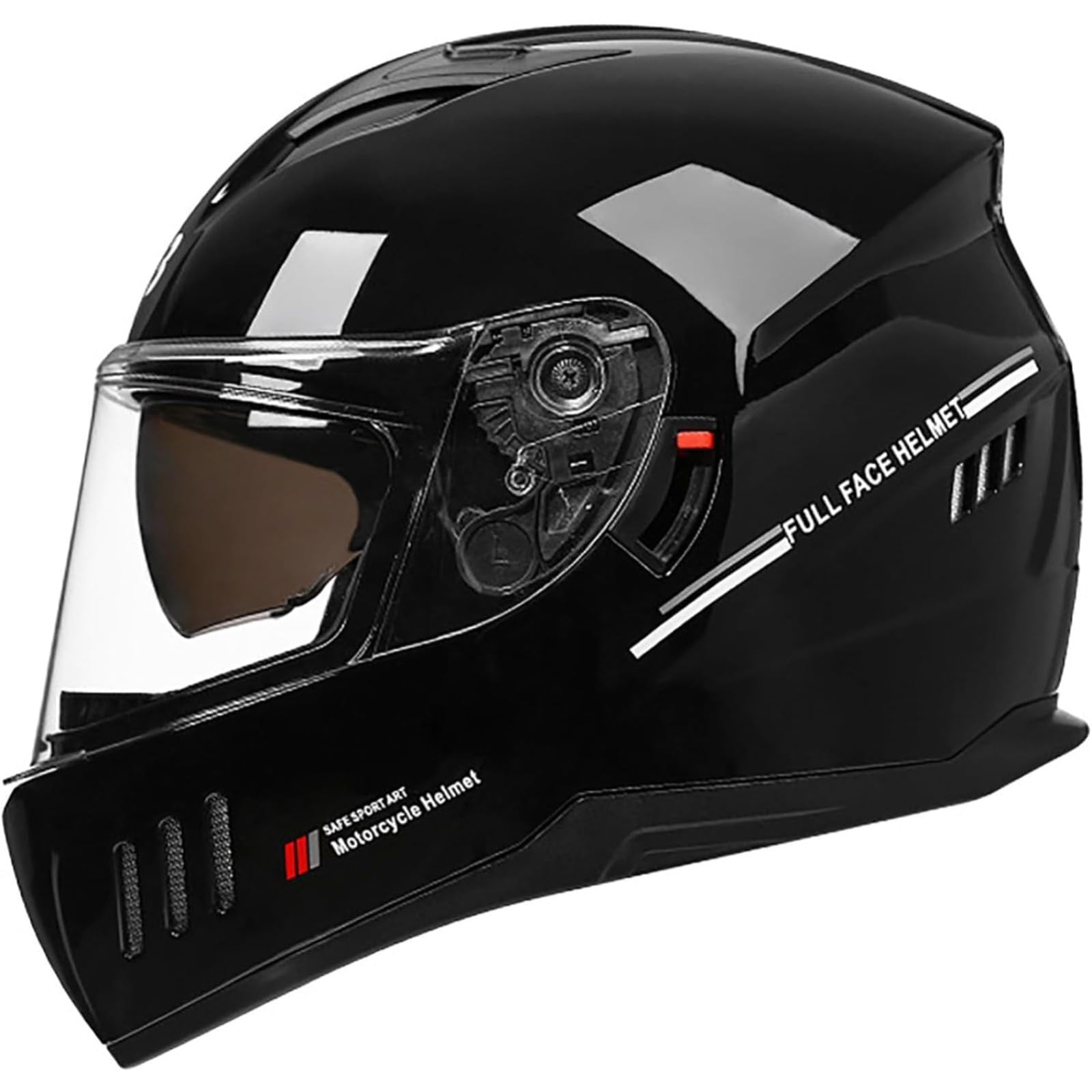 BYFHHHH Modularer Motorradhelm Mit Doppelvisier, DOT/ECE-Geprüfter Modularer Helm Für Männer Und Frauen, Integralhelm Für Moped-Rennroller G,XXL=63~64CM von BYFHHHH