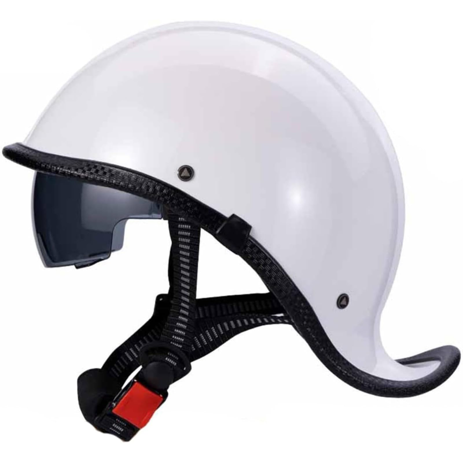 BYFHHHH Motorrad Halbschale Halbhelm, Halbschalenhelm Baseballmütze Brain-Cap Motorradhelm Cruiser Scooter Helm Für Bike Cruiser Moped Scooter A,L=59~60CM von BYFHHHH