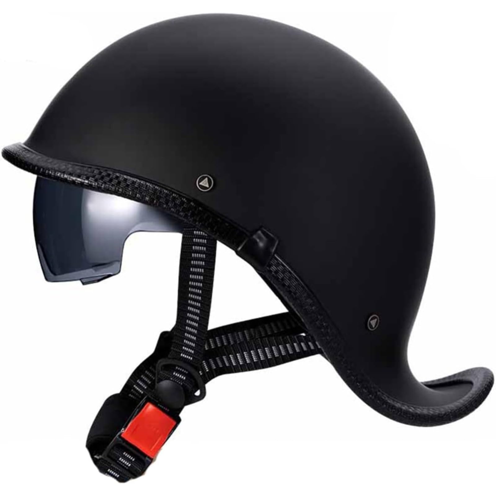 BYFHHHH Motorrad Halbschale Halbhelm, Halbschalenhelm Baseballmütze Brain-Cap Motorradhelm Cruiser Scooter Helm Für Bike Cruiser Moped Scooter C,L=59~60CM von BYFHHHH