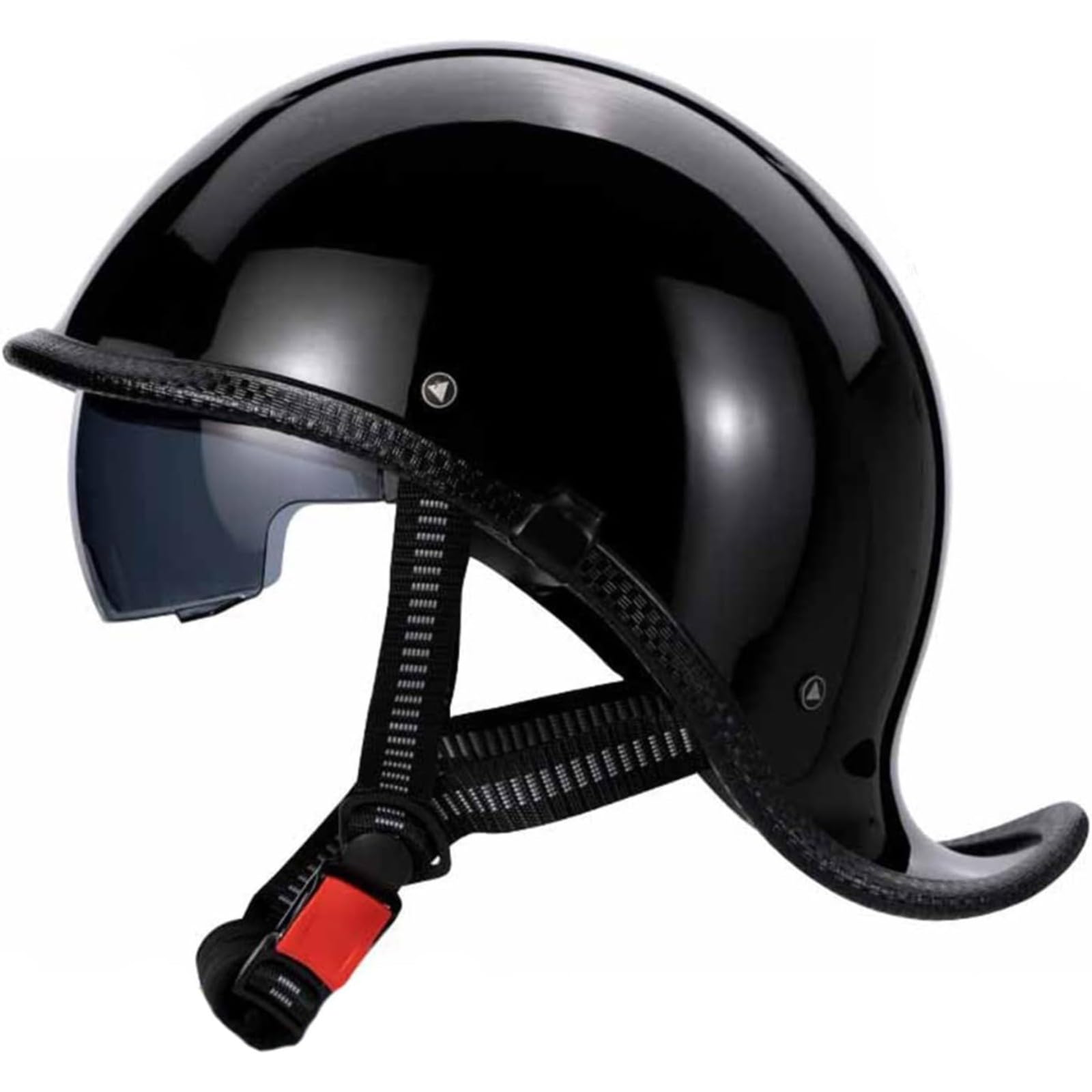 BYFHHHH Motorrad Halbschale Halbhelm, Halbschalenhelm Baseballmütze Brain-Cap Motorradhelm Cruiser Scooter Helm Für Bike Cruiser Moped Scooter F,L=59~60CM von BYFHHHH