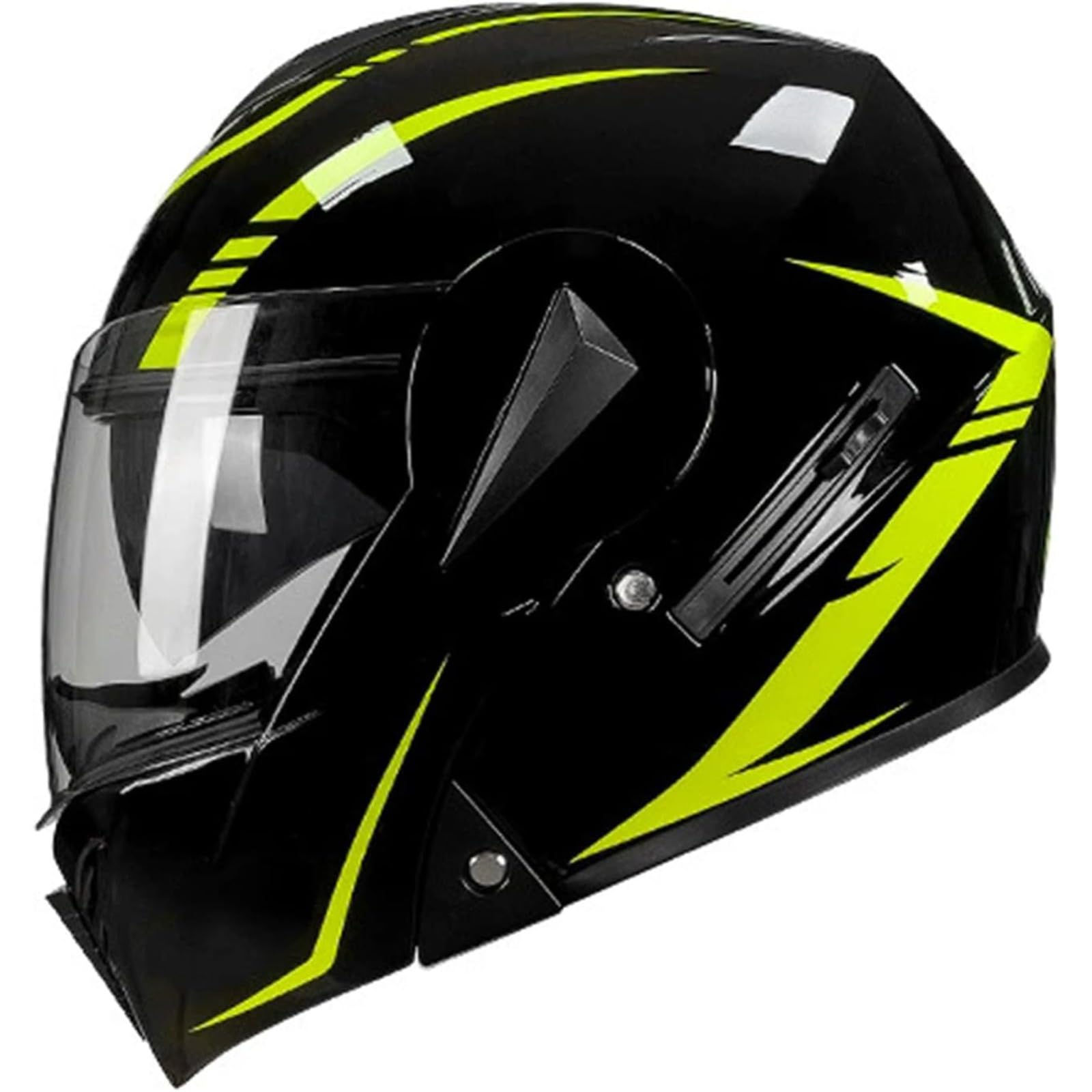 BYFHHHH Motorrad Integrierter Helm Mit Doppelvisier, ECE/DOT-Zulassung Klapphelm Motorradhelm Sturzhelm Für Männer Und Frauen, Automatische Reaktion O,XXL=63~64CM von BYFHHHH