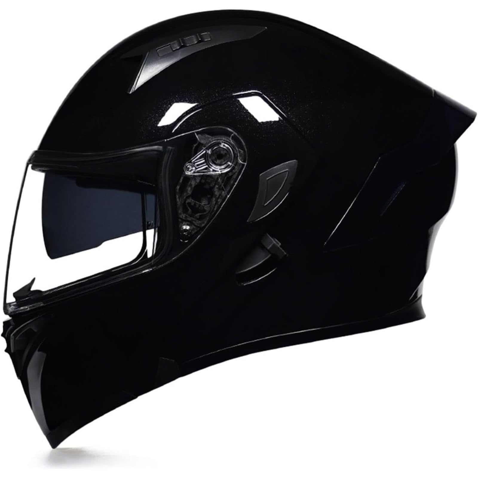 BYFHHHH Motorrad-Klapphelm Mit Sonnenblende, ECE-Zertifizierter Motorradhelm, Integralhelm Mit Doppelvisier, Faltbarer Motorradhelm Für Männer Und Frauen 20,L=59~60CM von BYFHHHH