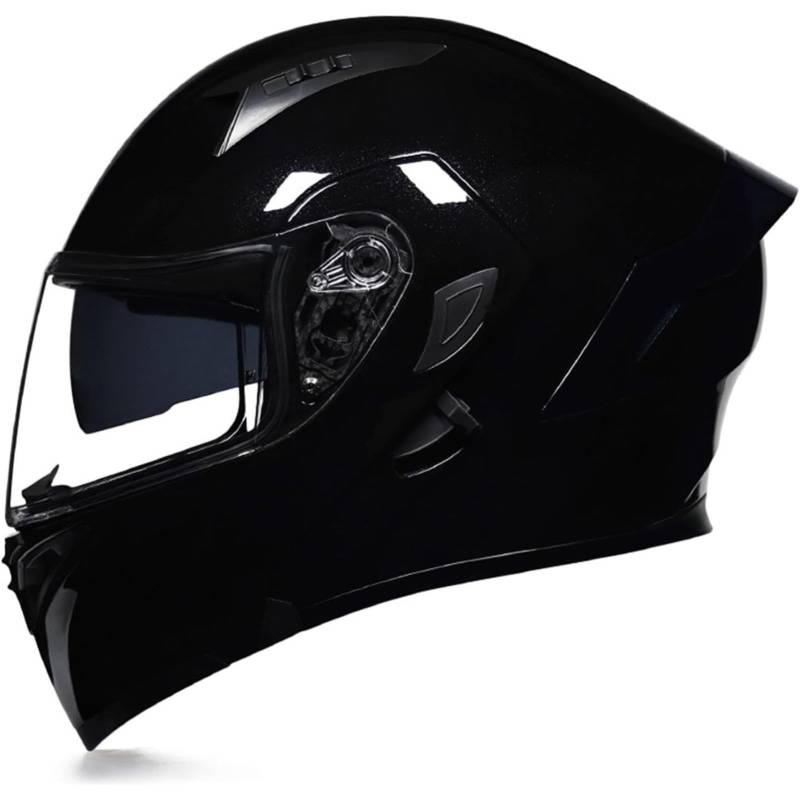 BYFHHHH Motorrad-Klapphelm Mit Sonnenblende, ECE-Zertifizierter Motorradhelm, Integralhelm Mit Doppelvisier, Faltbarer Motorradhelm Für Männer Und Frauen 20,M=57~58CM von BYFHHHH