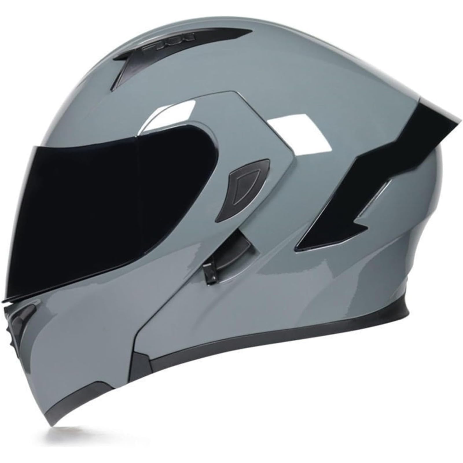 BYFHHHH Motorrad-Klapphelm Mit Sonnenblende, ECE-Zertifizierter Motorradhelm, Integralhelm Mit Doppelvisier, Faltbarer Motorradhelm Für Männer Und Frauen 24,XL=61~62CM von BYFHHHH