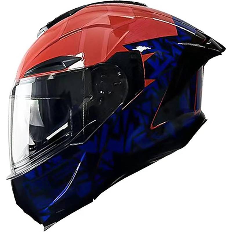 BYFHHHH Motorradhelm, DOT/ECE-Zertifizierter Motorrad-Klapphelm, Modularhelm Mit Doppelvisier, Integralhelm Für Erwachsene Männer Und Frauen E,M=57~58CM von BYFHHHH