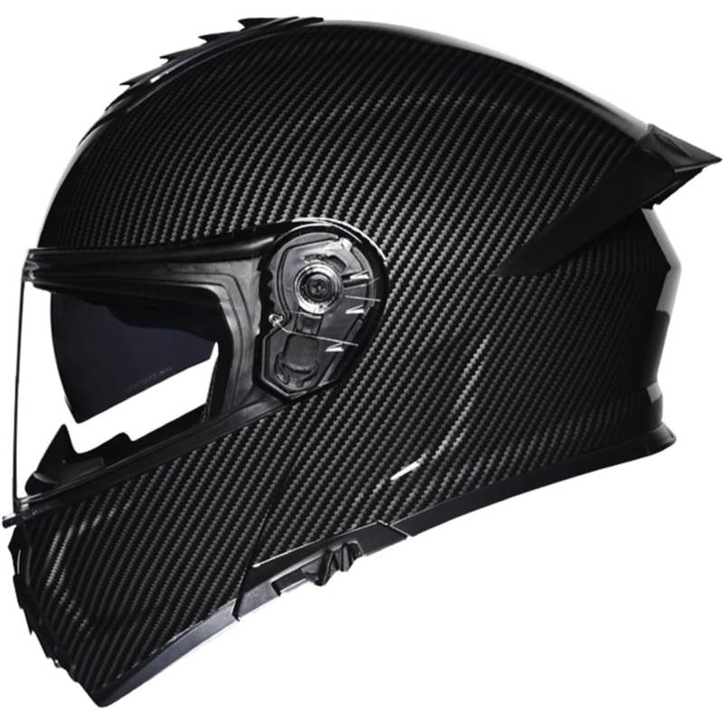 BYFHHHH Motorradhelm, ECE-Geprüfter Motorrad-Klapphelm, Integralhelm, Modularhelm Mit Doppelvisier, Integralhelm Für Erwachsene, Männer, Frauen H,L=59~60CM von BYFHHHH