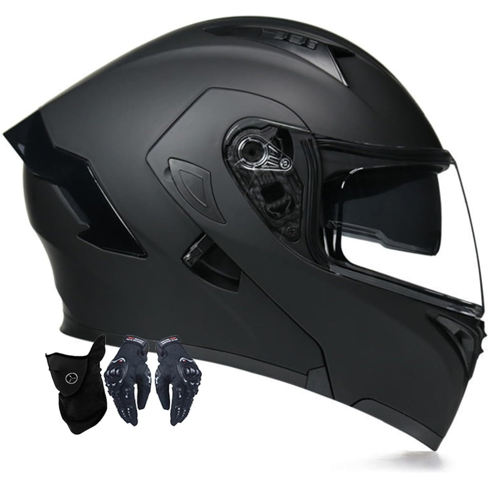 BYFHHHH Motorradhelm, ECE-Geprüfter Motorrad-Klapphelm Für Männer Und Frauen, Integralhelm Für Motorradrennen, Moped-Straßenrennen-Motocross-Helm B,M=57~58CM von BYFHHHH