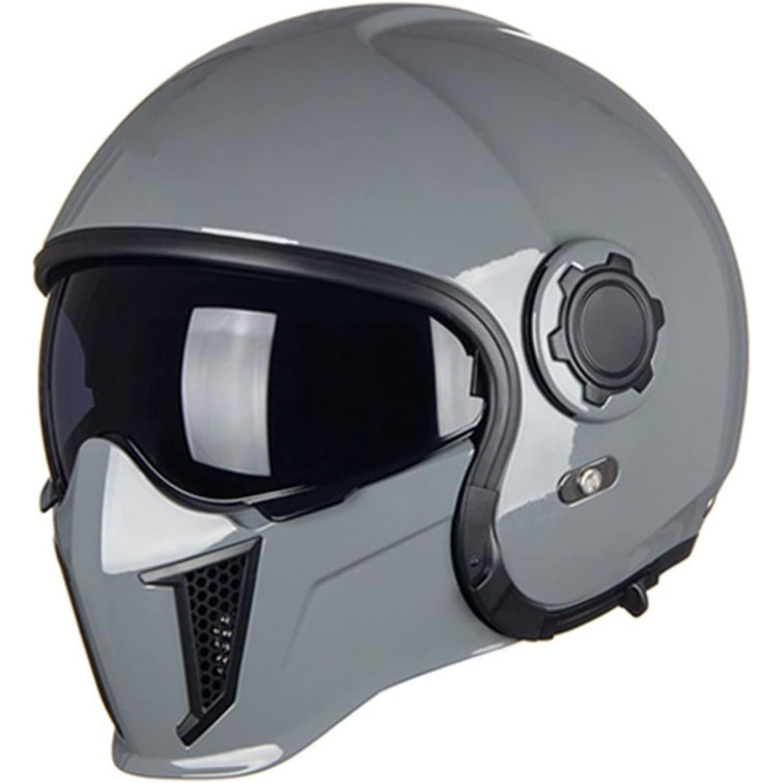 BYFHHHH Motorradhelm,ECE-Zertifizierter Integralhelm Mit Visier Jethelm Rollerhelm Mofahelm Chopper Retro Vintage Jethelme Sturzhelm Chopperhelm B,M=57~58CM von BYFHHHH