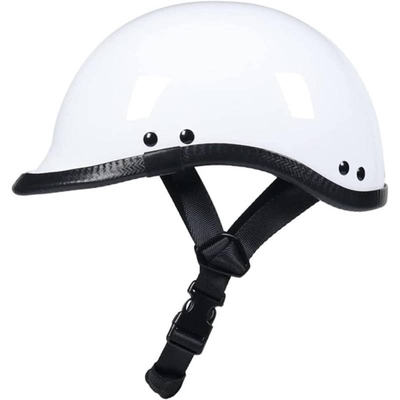 BYFHHHH Motorradhelm Halbschalenhelm, ECE-Geprüfter Retro-Halbhelm Motorradhelm Brain Cap Halbschalen-Scooter-Helm Jet-Helm Für Erwachsene Männer Frauen F,M=57~58CM von BYFHHHH