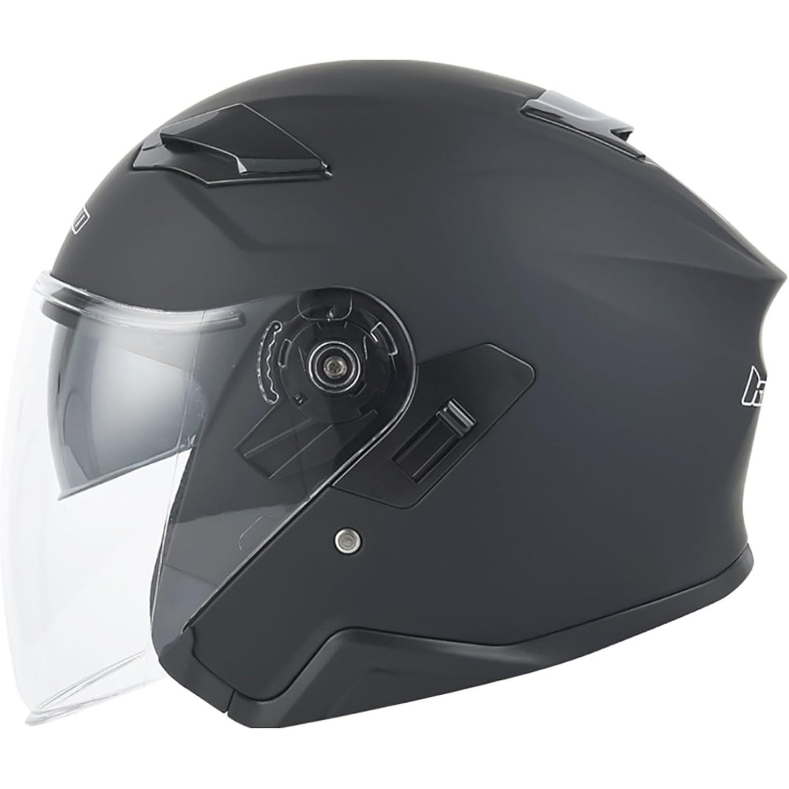 BYFHHHH Motorradhelm Jethelm, ECE-Geprüfter Motorrad-Halbhelm Offener Helm Mit Doppelter Sonnenblende, Unisex-Halbschalenhelm Für Erwachsene, Männer Und Frauen A,M=57~58CM von BYFHHHH