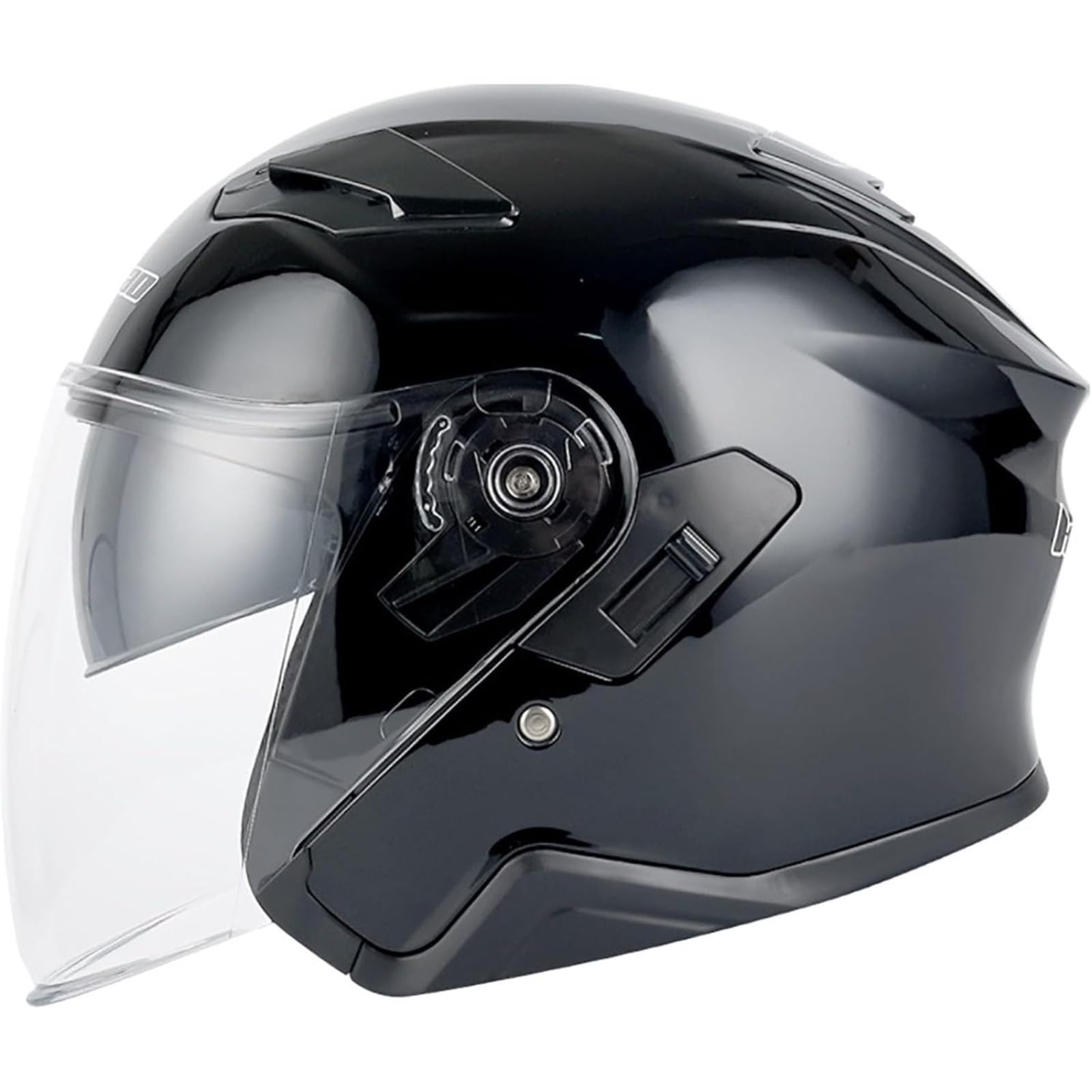 BYFHHHH Motorradhelm Jethelm, ECE-Geprüfter Motorrad-Halbhelm Offener Helm Mit Doppelter Sonnenblende, Unisex-Halbschalenhelm Für Erwachsene, Männer Und Frauen B,M=57~58CM von BYFHHHH